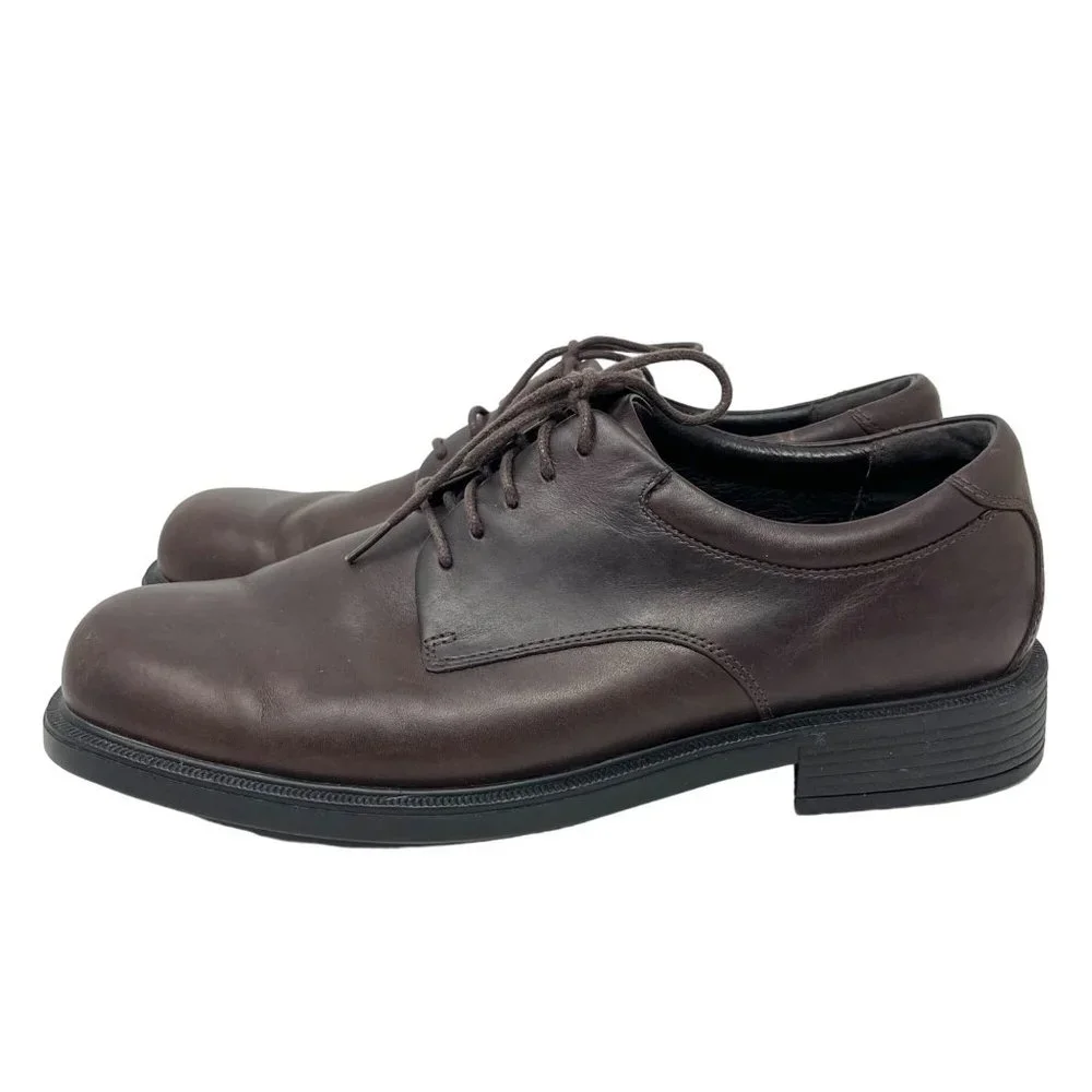 Rockport Mens Margin Brown‎ Lace Up Leather Oxford  Sz 11 Academia Preppy Career